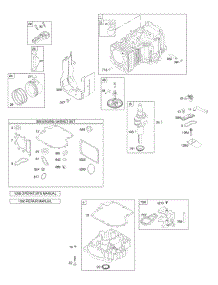 Camshaft, Crankshaft, Cylinder, Engine Sump, Gasket Set - Engine, Piston, Rings, Connecting Rod parts for Briggs & Stratton Engine 280H07-0282-E1 from AppliancePartsPros.com