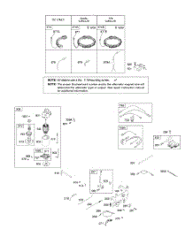 Alternator, Controls, Electric Starter, Governor Spring, Ignition parts for Briggs & Stratton Engine 280H07-0311-E1 from AppliancePartsPros.com