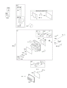 Cylinder Head, Gasket Set - Valve, Intake Manifold, Lubrication, Valves parts for Briggs & Stratton Engine 280J77-0111-E1 from AppliancePartsPros.com