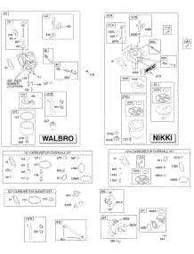 Carburetor, Fuel Supply, Kit - Carburetor Overhaul parts for Briggs & Stratton Engine 280J77-0122-B1 from AppliancePartsPros.com