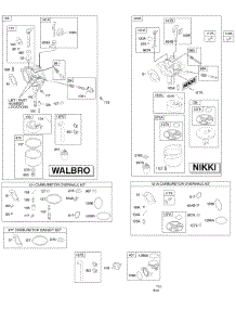 Carburetor, Fuel Supply, Kit - Carburetor Overhaul parts for Briggs & Stratton Engine 281H07-0384-B1 from AppliancePartsPros.com