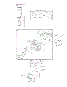 Cylinder Head, Gasket Set - Valve, Lubrication, Valves parts for Briggs & Stratton Engine 281H07-0384-E1 from AppliancePartsPros.com