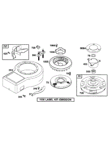 Blower Hsg, Flywheel parts for Briggs & Stratton Engine 282707-0124-99 from AppliancePartsPros.com