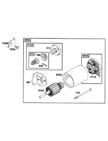 Electric Starter parts for Briggs & Stratton Engine 282707-0125-01 from AppliancePartsPros.com