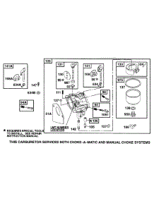 Carburetor Assy parts for Briggs & Stratton Engine 282707-0170-01 from AppliancePartsPros.com