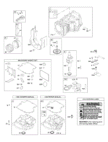 Camshaft, Crankshaft, Cylinder, Engine Sump, Gasket Set - Engine, Piston, Rings, Connecting Rod parts for Briggs & Stratton Engine 282H07-0423-B1 from AppliancePartsPros.com
