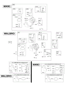 Carburetor, Gasket Sets / Kits parts for Briggs & Stratton Engine 283707-0118-01 from AppliancePartsPros.com