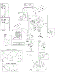 Cylinder, Piston, Oil, Sump, Cam, Head, Gasket Sets parts for Briggs & Stratton Engine 283707-0153-01 from AppliancePartsPros.com