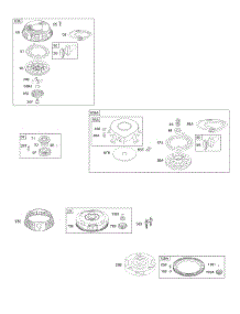 Flywheel, Rewind parts for Briggs & Stratton Engine 283707-0166-01 from AppliancePartsPros.com