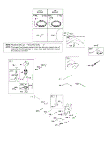 Alternator, Controls, Electric Starter, Ignition, Spring-Governor parts for Briggs & Stratton Engine 283H07-0197-E1 from AppliancePartsPros.com