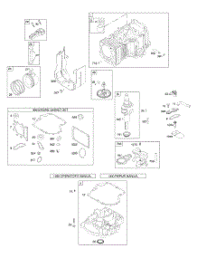 Camshaft, Crankshaft, Cylinder, Engine Sump, Gasket Set-Engine, Piston, Rings, Connecting Rod parts for Briggs & Stratton Engine 283H07-0399-E1 from AppliancePartsPros.com