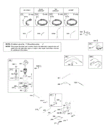 Alternator, Controls, Electric Starter, Governor Spring, Ignition parts for Briggs & Stratton Engine 284H07-0115-E1 from AppliancePartsPros.com