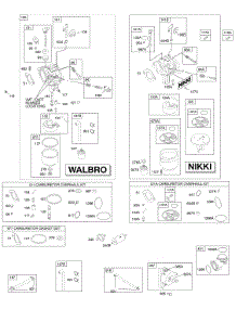 Carburetor, Fuel Supply, Kit - Carburetor Overhaul parts for Briggs & Stratton Engine 284H77-0123-B1 from AppliancePartsPros.com