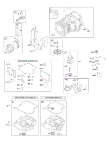 Camshaft, Crankshaft, Cylinder, Engine Sump, Gasket Set - Engine, Piston, Rings, Connecting Rod parts for Briggs & Stratton Engine 284H77-0130-E1 from AppliancePartsPros.com