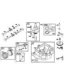 Piston Grp, Sump, Crank, Cam parts for Briggs & Stratton Engine 285707-0604-A1 from AppliancePartsPros.com