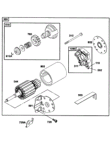 Electric Starter parts for Briggs & Stratton Engine 285707-0670-99 from AppliancePartsPros.com