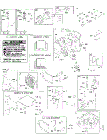 Crankcase Cover / Sump, Engine Gasket Set, Cylinder, Oil, Valve Gasket Set, Crankshaft, Piston / Rings / Connecting Rod parts for Briggs & Stratton Engine 286702-1122-E1 from AppliancePartsPros.com