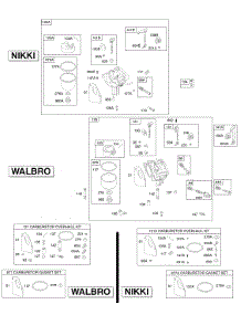 Carburetor, Carburetor Overhaul Kit parts for Briggs & Stratton Engine 286707-4520-A1 from AppliancePartsPros.com