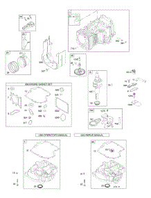 Camshaft, Crankshaft, Cylinder, Engine Sump, Gasket Set - Engine, Piston, Rings, And Connecting Rod parts for Briggs & Stratton Engine 286H07-0026-E1 from AppliancePartsPros.com