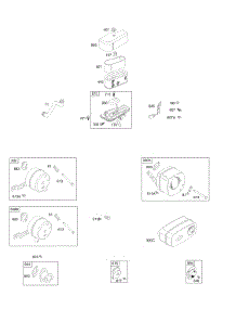 Muffler, Air Cleaner parts for Briggs & Stratton Engine 287707-1255-E1 from AppliancePartsPros.com