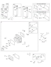 Head, Valve Gaskets, Oil Filter, Dipstick parts for Briggs & Stratton Engine 287707-1277-E3 from AppliancePartsPros.com