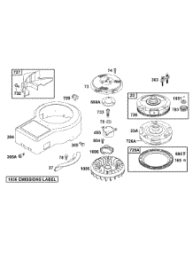 Blower Housing, Flywheels, Screens parts for Briggs & Stratton Engine 288702-1108-E1 from AppliancePartsPros.com