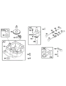 Sump, Crankshaft, Cam parts for Briggs & Stratton Engine 288707-0101-01 from AppliancePartsPros.com