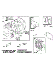 Cylinder Group, Head parts for Briggs & Stratton Engine 288707-0170-01 from AppliancePartsPros.com