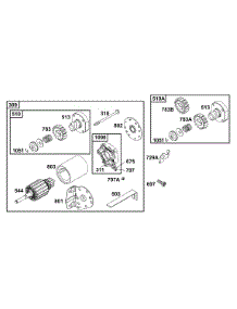 Electric Starter parts for Briggs & Stratton Engine 288707-0604-A1 from AppliancePartsPros.com