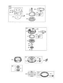 Flywheel, Rewind Starter parts for Briggs & Stratton Engine 289707-0150-01 from AppliancePartsPros.com