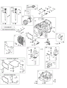 Cylinder, Oil, Crankshaft, Sump, Cam, Piston, Gaskets parts for Briggs & Stratton Engine 289707-0154-01 from AppliancePartsPros.com
