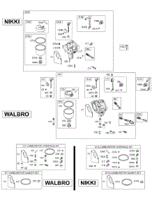 Carburetors, Gasket Sets parts for Briggs & Stratton Engine 289707-1201-E1 from AppliancePartsPros.com