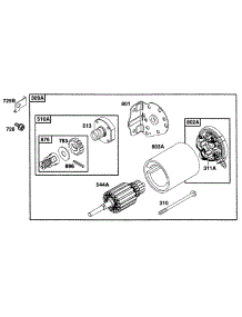 Electric Starter parts for Briggs & Stratton Engine 28A707-0116-01 from AppliancePartsPros.com
