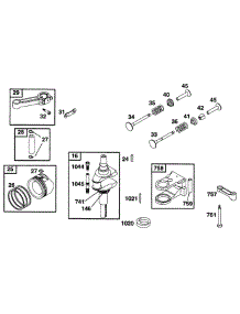 Piston Grp, Crankshaft parts for Briggs & Stratton Engine 28A707-0122-02 from AppliancePartsPros.com