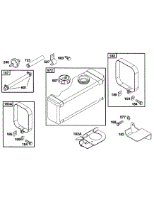 Fuel Tank Grp parts for Briggs & Stratton Engine 28A707-0136-01 from AppliancePartsPros.com