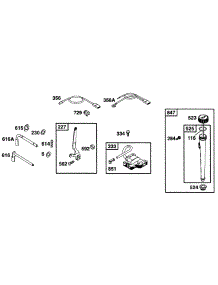 Controls, Elect, Oil Fill parts for Briggs & Stratton Engine 28A707-0616-99 from AppliancePartsPros.com