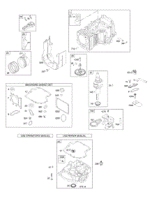 Camshaft, Crankshaft, Cylinder, Engine Sump, Gasket Set - Engine, Piston, Rings, Connecting Rod parts for Briggs & Stratton Engine 28AH76-0113-E1 from AppliancePartsPros.com