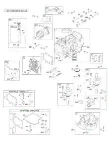 Cylinder, Piston / Ring, Crankshaft, Gasket Kits, Sump parts for Briggs & Stratton Engine 28B707-1125-E1 from AppliancePartsPros.com
