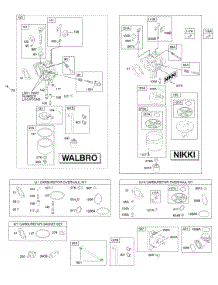 Carburetor, Fuel Supply, Kit - Carburetor Overhaul parts for Briggs & Stratton Engine 28BH76-0114-E1 from AppliancePartsPros.com
