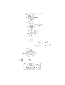 Flywheel, Rewind Starter parts for Briggs & Stratton Engine 28BH77-0115-E1 from AppliancePartsPros.com