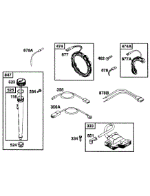 Oil Fill, Elect parts for Briggs & Stratton Engine 28C707-0101-01 from AppliancePartsPros.com