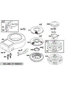Blower Hsg,Flywheels,Screens parts for Briggs & Stratton Engine 28C707-0115-01 from AppliancePartsPros.com
