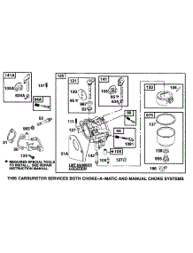 Carburetor Assy parts for Briggs & Stratton Engine 28C707-0115-01 from AppliancePartsPros.com