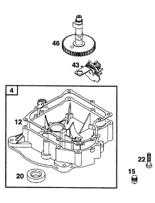 Sump Base, Cam parts for Briggs & Stratton Engine 28C707-0115-01 from AppliancePartsPros.com