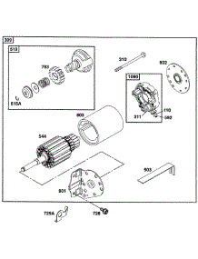 Electric Starter parts for Briggs & Stratton Engine 28C707-0117-01 from AppliancePartsPros.com