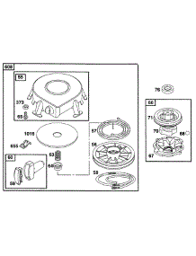 Rewind Assy parts for Briggs & Stratton Engine 28C707-0117-01 from AppliancePartsPros.com