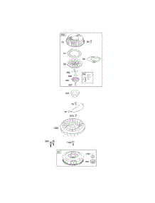 Flywheel, Rewind Starter parts for Briggs & Stratton Engine 28CH77-0110-E1 from AppliancePartsPros.com