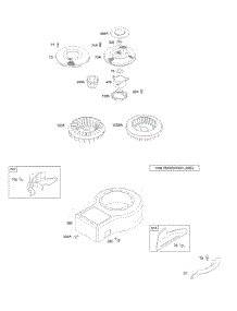 Blower Housing, Shields, Flywheel Fan parts for Briggs & Stratton Engine 28D702-1108-E1 from AppliancePartsPros.com