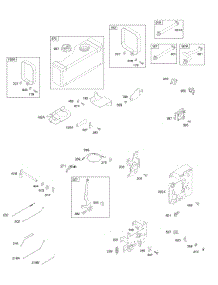 Controls, Fuel Tank, Springs, Hoses, Fuel Pump parts for Briggs & Stratton Engine 28D707-0025-01 from AppliancePartsPros.com