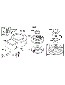 Blower Hsg,Flywheel, Screens parts for Briggs & Stratton Engine 28F707-0298-01 from AppliancePartsPros.com